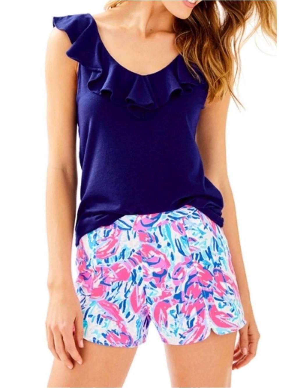 NWT Lilly Pulitzer Hazelle Stretch Short in Cosmic Coral Cracked Up Size 6